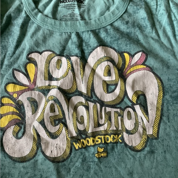 Vintage Licensed Woodstock Ventures blue burnout graphic short sleeve tee XL - Picture 2 of 4